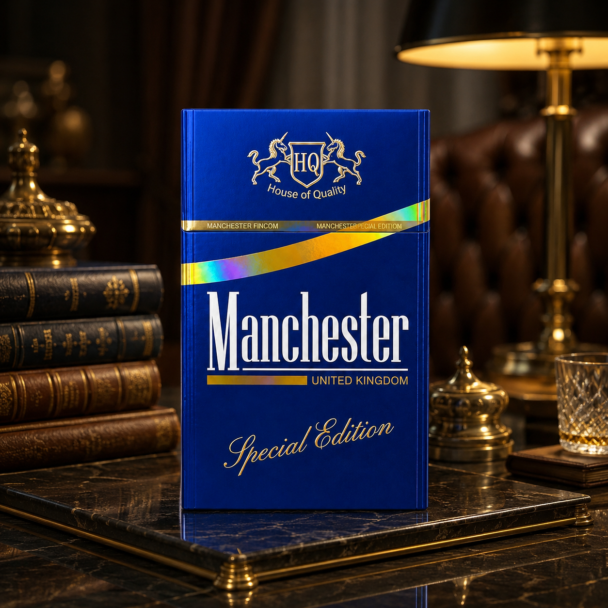 Manchester Special Edition Blue 8mg x 10 Packs /1 Carton - Image 2